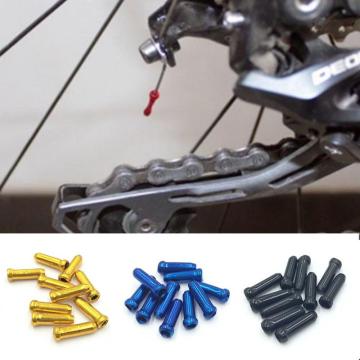 10 pcs/lot Mountain Road bike cycling bicycle aluminum brake cable tips crimps bicycle derailleur shift cable end caps