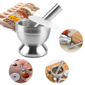 304 Stainless Steel Mortar And Pestle Spice Grinder Hand Garlic Spice Grinder Pharmacy Herbs Masher Bowl Cooking Tools