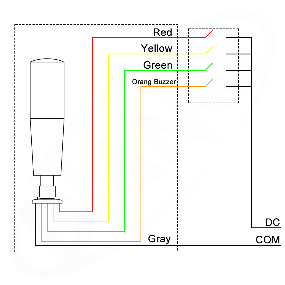 LED warning light integrated three-color machine tool sound and light alarm equipment indicator light with sound DC24V AC220V