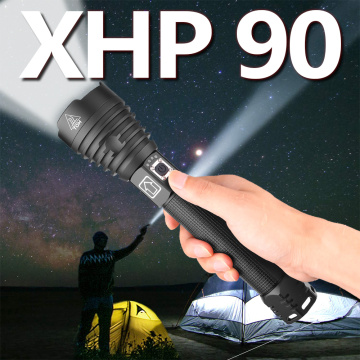 Powerful XHP50 XHP70.2 XHP90 LED Flashlight Rechargeable Torch Super Waterproof Zoom Best For Camping fishing Hunting Light