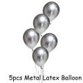 5pcs silver balloon