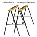 2 Pack Heavy Duty Saw Horse Steel Folding Legs Sawhorse 275 lbs Capacity Each