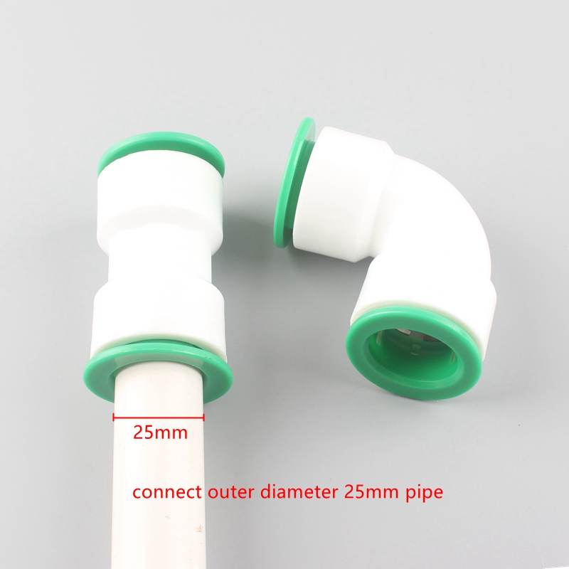 PPR 25mm Straight Elbow Tee Water Pipe Quick Connector DN20 PPR Pipe Fitting For Garden Irrigation Water Tank Free Welding&Glue