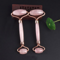2 In 1 Green or Pink Roller and Gua Sha Tools Set By Natural Jade Scraper Massager with Stones for Face Neck Back and Jawline