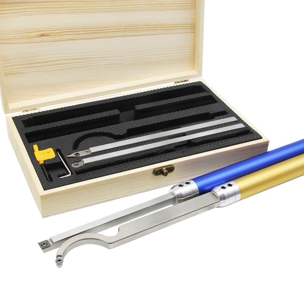TASP Wood Turning Tools Set Woodworking Chisel Carbide Inserts Cutter Stainless Steel Bar Aluminum Handle Storage Box for Lathe