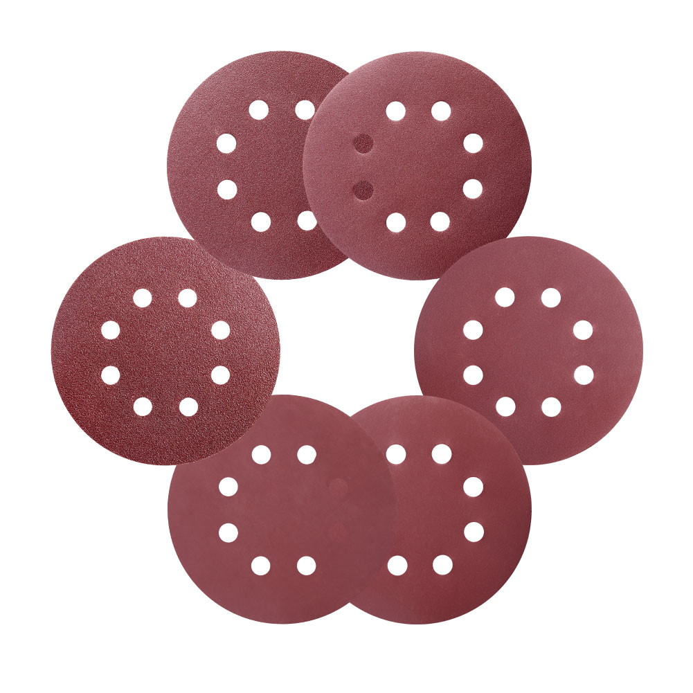 10Pcs 8 Holes 5 Inch Sanding Discs Hook and Loop 60/80/100/180/240/320/1000/2000 Grit Sandpaper Assortment for Orbital Sander