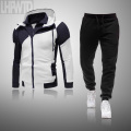 Casual Tracksuit Men 2 Pieces Sets Hooded Sweatshirts Spring Men's Clothes Pullover Hoodies Pants Suit Ropa Hombre Plus Size