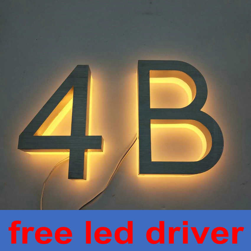 custom led light letters outdoor backlit light house numbers 3d illuminated letters sign