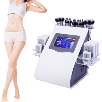 NEW 6 in 1 Vacuum Lipo Ultrasonic Cavitation Radio Frequency Multipolar RF Body Slimming Machine Skin Lifting Tighten Anti-wrink