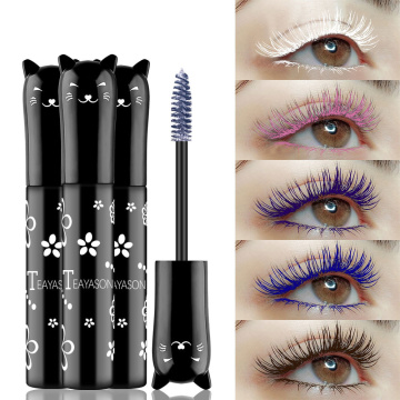 Color Mascara 4D Silk Fiber Lash Mascara Waterproof Fast Dry Eyelashes Extension Curling Lengthening Makeup Eye Lashes TSLM1