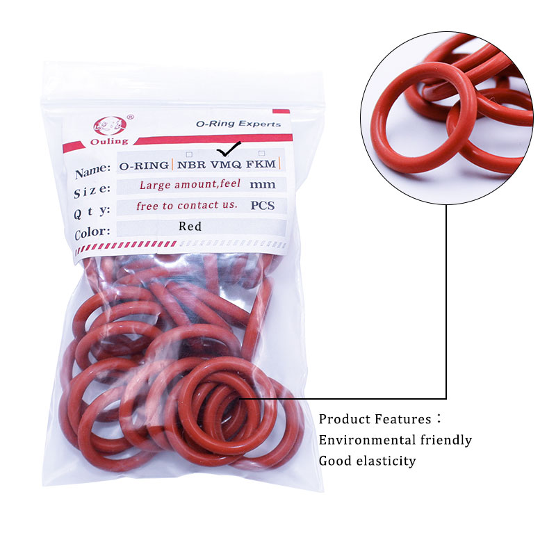 10PC/lot Red Silicone Ring Silicon/VMQ O ring 2mm Thickness OD14/15/16/17/18/19/20*2mm Rubber O-Ring Seal Gaskets ORings Washer