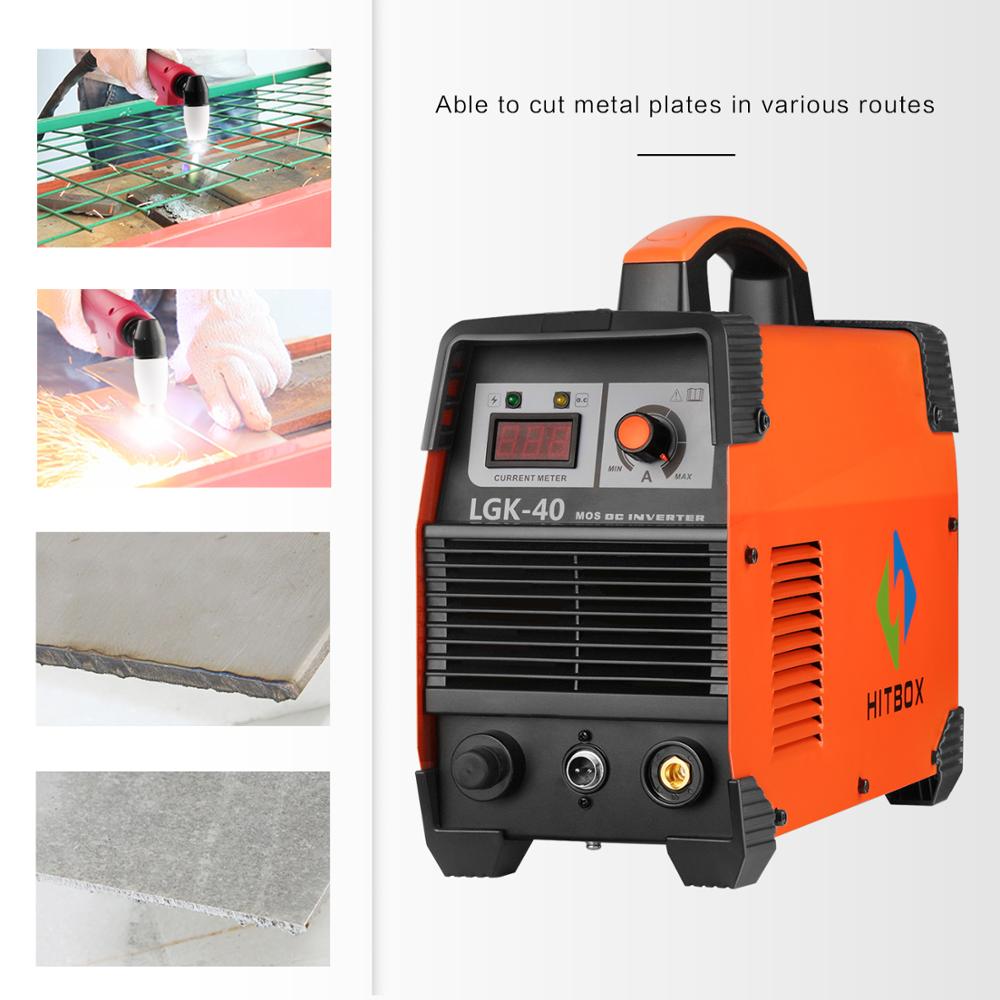 HITBOX 220V Plasma Cutter CUT40 Cutting Thickness 12mm For All Kinds of Steel Clean Cutting Machine MOSFET Technology