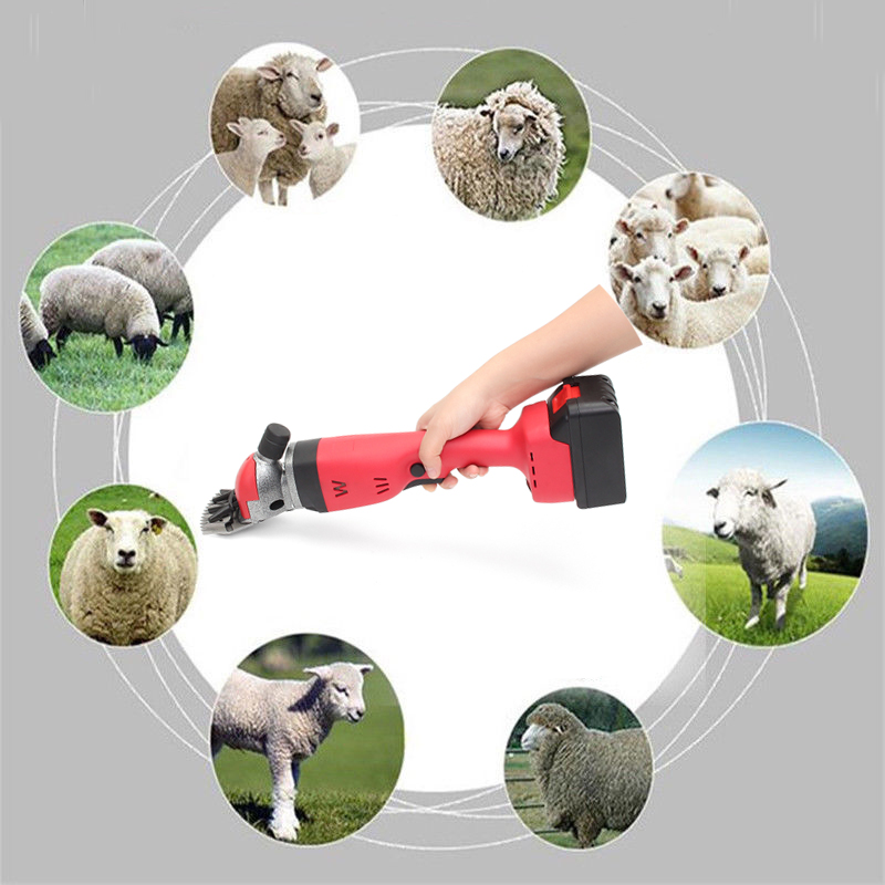 Cordless Rechargeable Electric Sheep Clipper Shearing Machine For Goat Horse Farm Animal Shears Cutter Wool Scissor