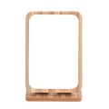 Desktop Wooden Makeup Mirror Home Decoration 90 Degree Rotating Cosmetic Dresser HD Mirror Portable Vanity Bathroom Make Up Tool