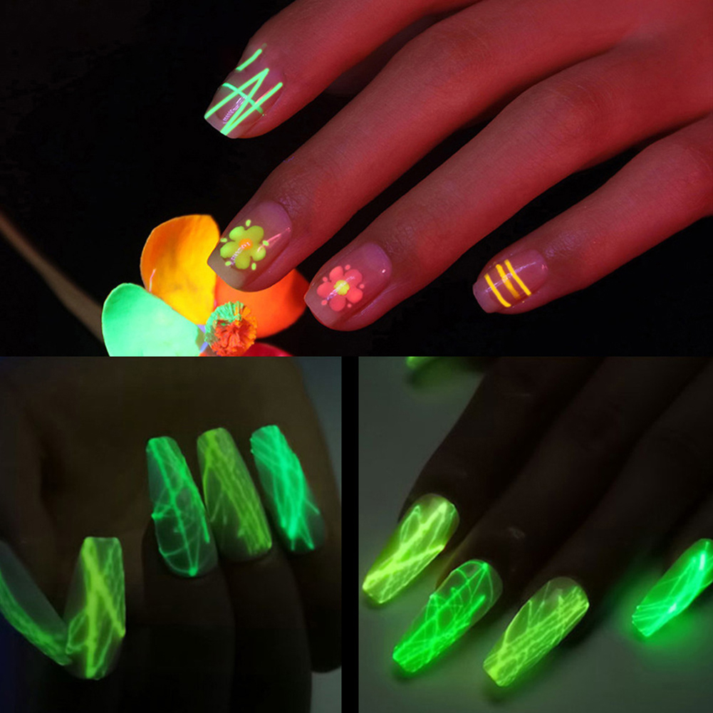 8ml Noctilucent UV LED Soak Off Elastic Nail Painting Gel Lacquer Varnish Base LED Nail Paint Gel Nail Gel Polish Stamping Plate