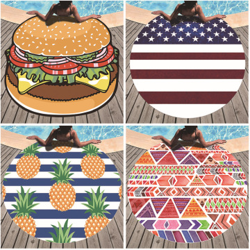 Hot Selling Shawl Outbound-Style Silk Scarves Fashion Printed Scarf round Beach Towel Beach Mat /30