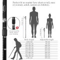 2pcs/lot walking stick Trekking poles telescopic baton nordic Aluminum ski camp pole crutches walking cane hiking accessories