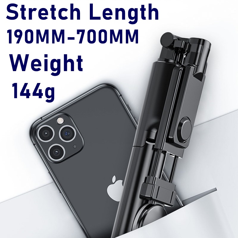 Tongdaytech Portable Bluetooth Phone Selfie Stick With Ring Fill Light Photo Foldable Tripod For Iphone Xiaomi Video Live Studio