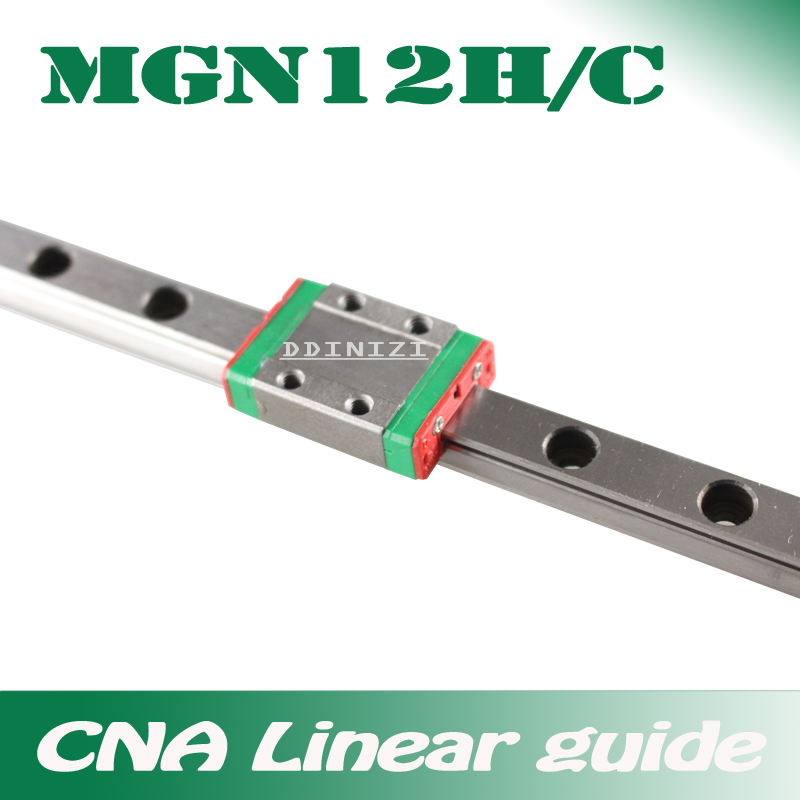 12mm Linear Guide MGN12 100 150 200 250 300 350 400 450 500 550 600 700 MM Rail + MGN12H or MGN12C block 3d Printer CNC