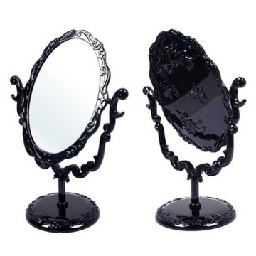 Black Butterfly Rotatable Vintage Desktop Gothic Rose Stand Compact Makeup Mirror Small Size High quality