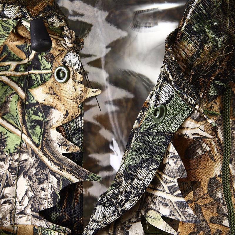 Hunting Clothes Ghillie Suits Maple Leaf Hooded 3D Bionic Training Uniform Military Sniper Cloak Camouflage Birdwatch Clothing