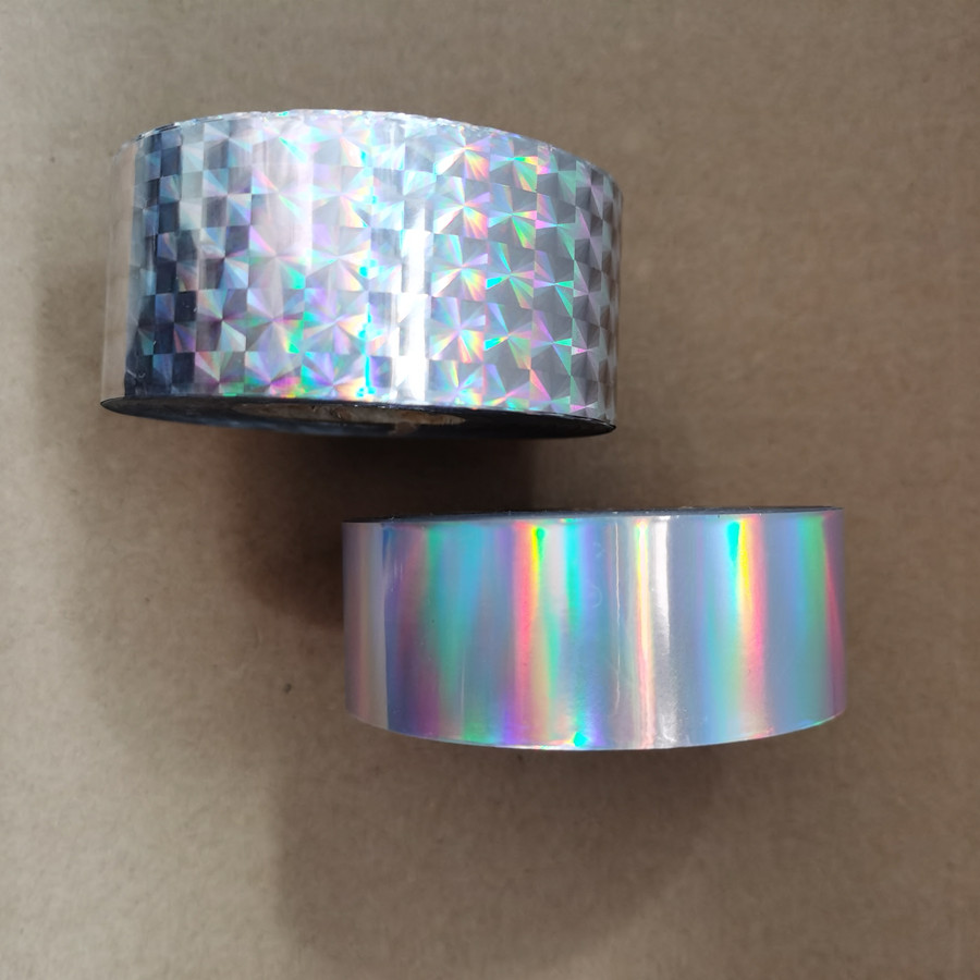 2rolls Samples hot stamping foil holographic foil hot press on paper or plastic meterials heat transfer film smaller roll