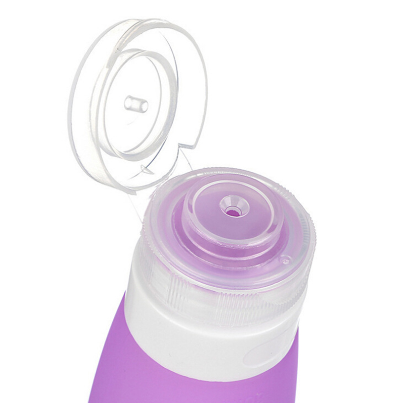 1Pcs Silicone Shampoo Shower Gel Lotion Sub-bottling Tube Squeeze Tool Travel 38/80ml Storage Jars Bottles