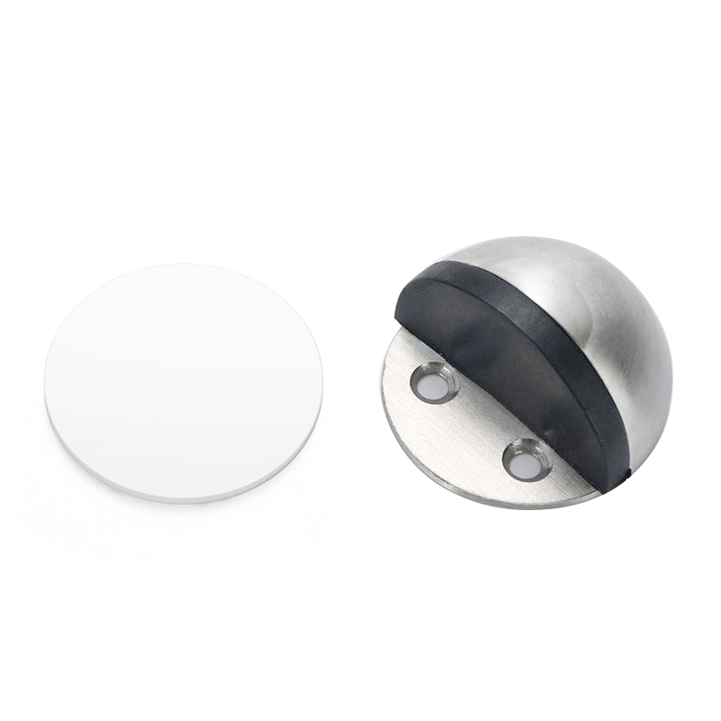 1 Pcs Stainless Steel Non Punching Sticker Rubber Door Stopper Door Holders Catch Floor Mounted Nail-free Door Stops