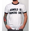 ARNOLD IS NUMERO UNO T-Shirt Men Casual White with black edge tees Fashion Clothing tshirt summer style outfits
