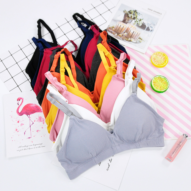 training bras young girls underwear candy color vest sports bra Teenage Girl Underwear Bras for Teens Kids Young Girls Lingerie