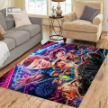 Stranger Things Movie Characters 3D Printed Rectangle Rug for Adult Yoga Mats Living Room Decorative