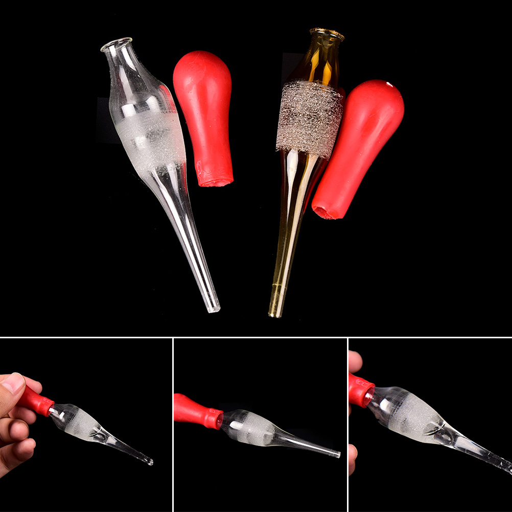 1Pcs Red 30ml Glass Dropper White Brown Scale Glass Pipettes Glassware Laboratory Rubber Head Transfer Dropper