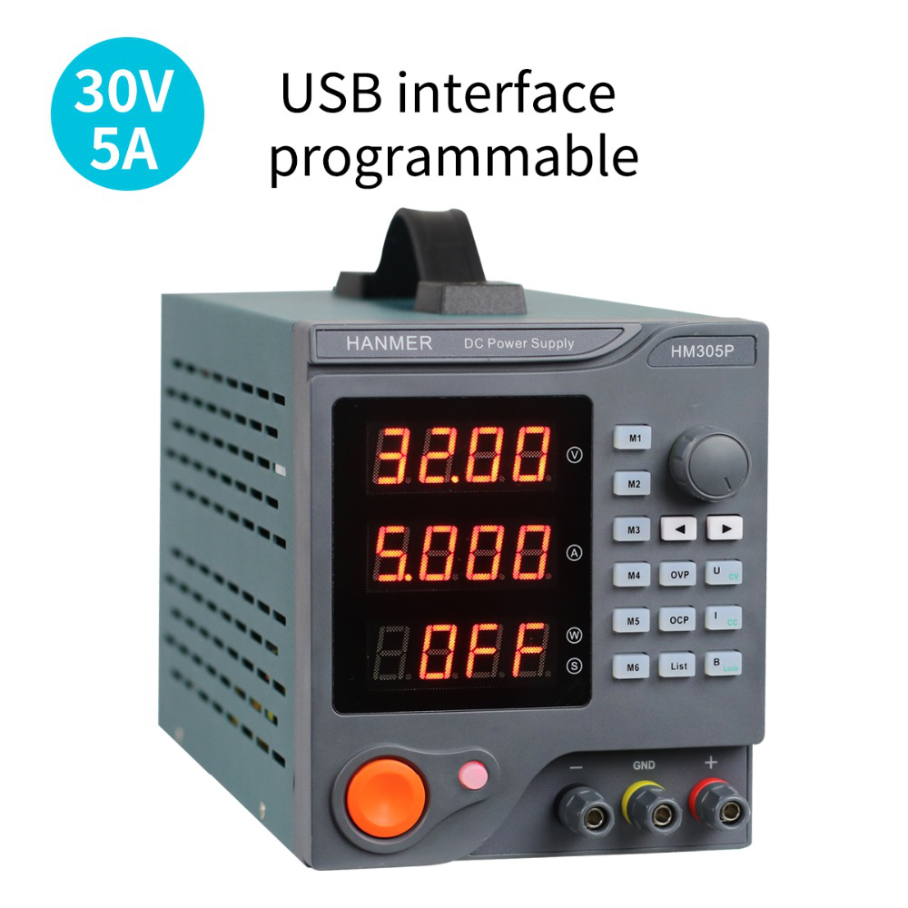 HM305P/HM310P Programmable switch DC stabilized power supply voltage regulator with USB interface temperature control fan