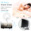 USB LED Alarm Clock FM Radio Digital Snooze Table Clock Wake Up Light Electronic Clock Dual Alarms Setting Home Decoration Alarm