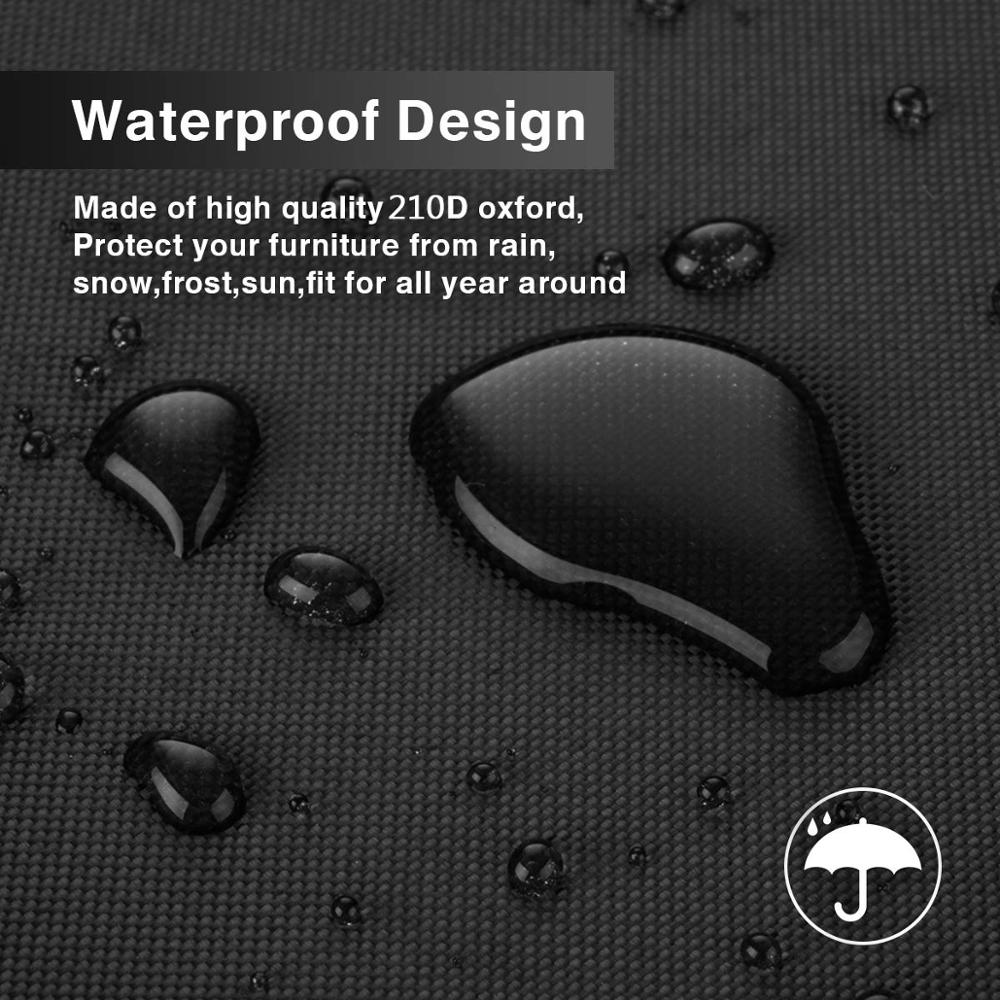 Outdoor Furniture Covers Windproof Waterproof Rain Snow Dust Wind-Proof Anti-UV Oxford Fabric Patio Garden Lawn Furniture Covers