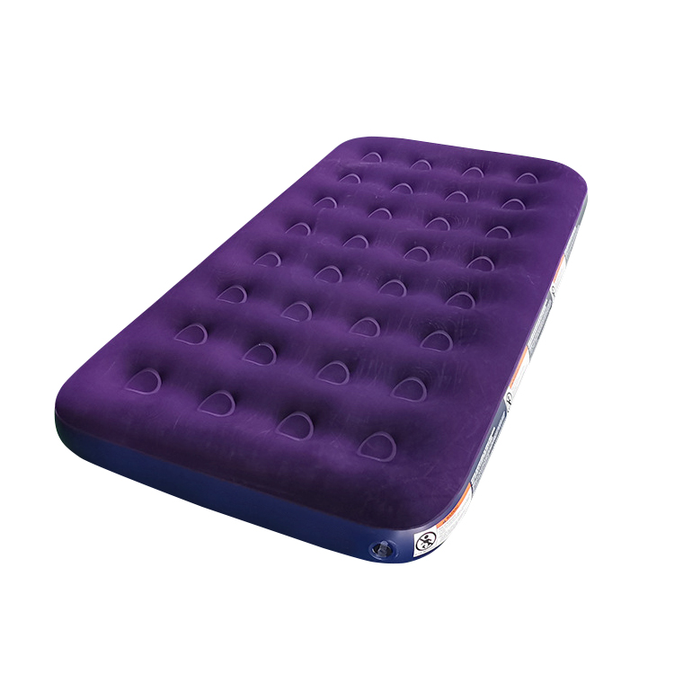 Best Selling Moveable Purple Inflatable Flocked Air Bed 3