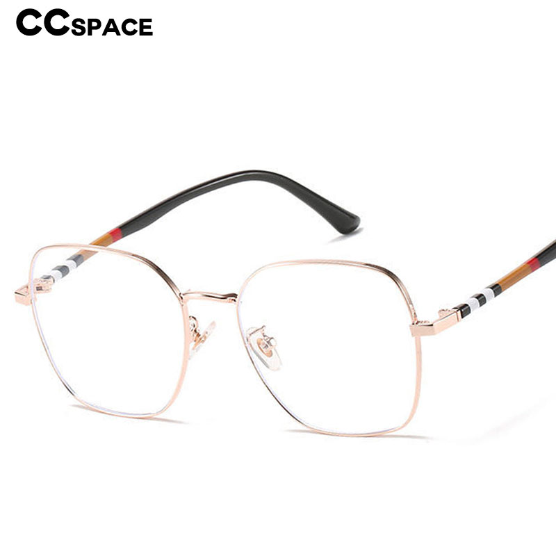 49238 Stripe Ultralight Metal Frames Square Men Women Optical Fashion Computer Glasses