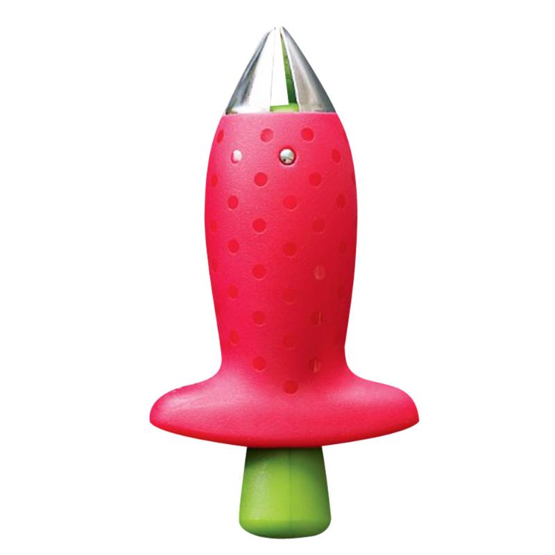 1 pcs Fruit Leaf Remover Strawberry Huller Metal Tomato Stakes Plastic Remover Gadget Strawberry Hullers kitchen gadgets