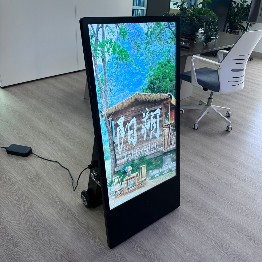 Versatile mobile all-weather poster display for high-impact urban marketing and event broadcasting