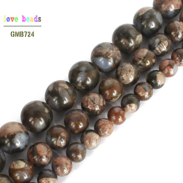 Natural Stone Beads Brown Jaspers Round Loose Beads for Jewelry Making DIY Bracelets 15'' 6mm 8mm 10mm