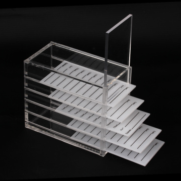 5 Layer Eyelash Extension Storage Box Acrylic Lash Holder Pallet For Individual Volume Lash Extension Display Stand Makeup Tools