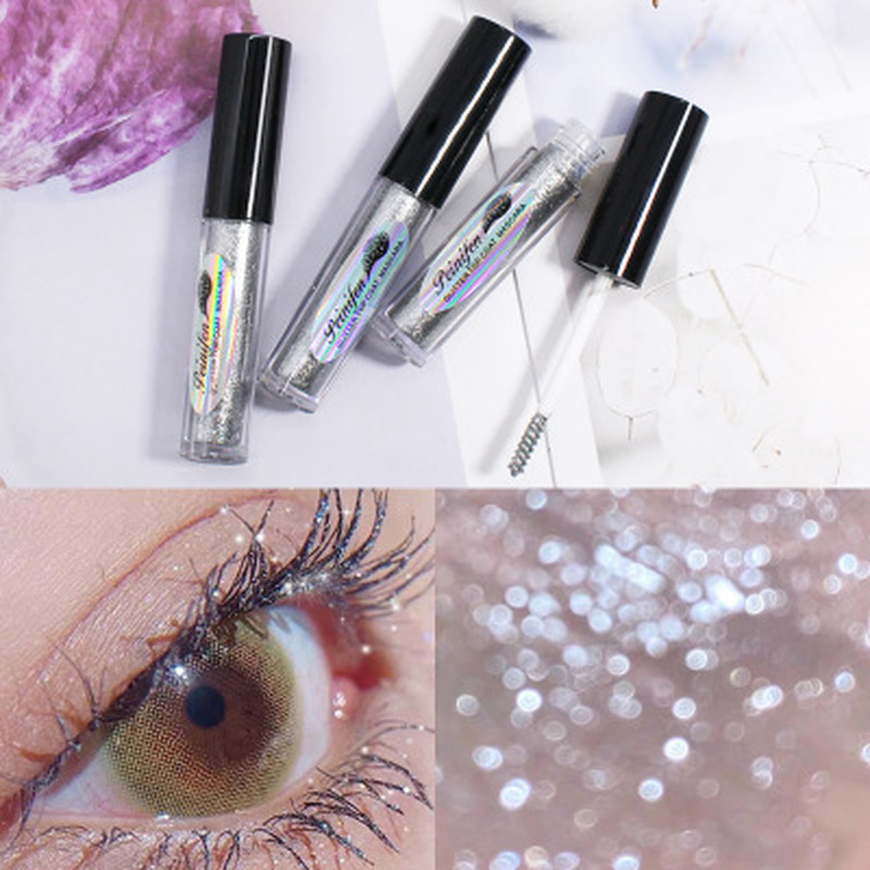diamond glitter mascara quick dry water drop makeup long lasting waterproof curling thick shiny eyelash mascara