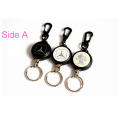 1pcs Fly Fishing Tackle Boxes Retractor Tools Badge Holder Retractable Key Chain Ring Reel Carabiners Clip Steel Wire Cord Pesca