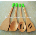 4 pcs natural cooking tools bamboo scoop soup ladle spoon wooden kitchen utensils set