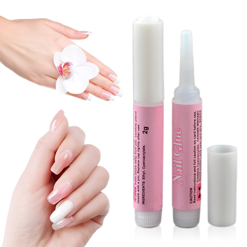 2g Mini Professional Nail False Art Decorate Tips Acrylic Glue Accessories Round Bottle Of Nail Glue TSLM1