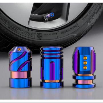 2Pcs/Set Universal Colorful Car Valve Caps Metallic Bullet Wheel Caps Dustproof Rustproof Hub Caps For Tire Car Exterior Parts