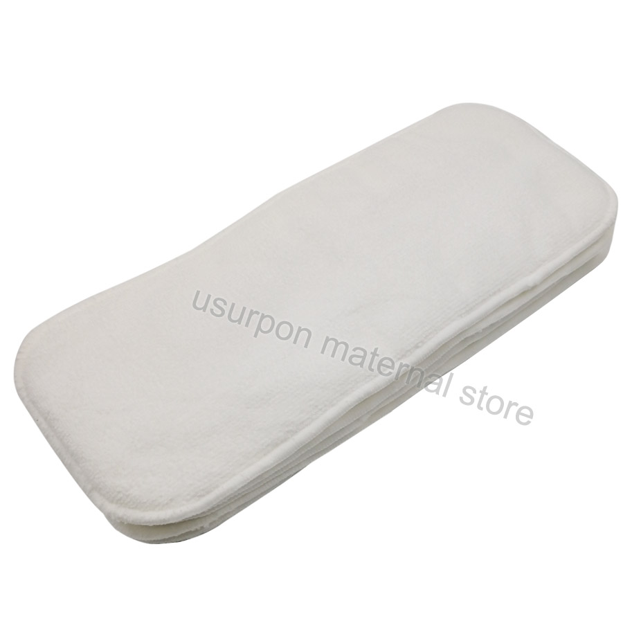 [usurpon] 5pcs /10pcs Microfiber Insert 3 layers super absorbent durable diaper insert washable microfiber baby diaper insert