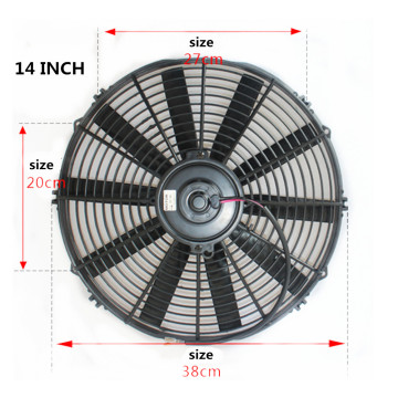 Automobile air conditioner cooling fan 14 inch,80W 120W 12V/24V,Air conditioning electric fan 14 inch