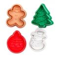 Plastic Winter Molds Christmas Themed Cookie Cutter Set