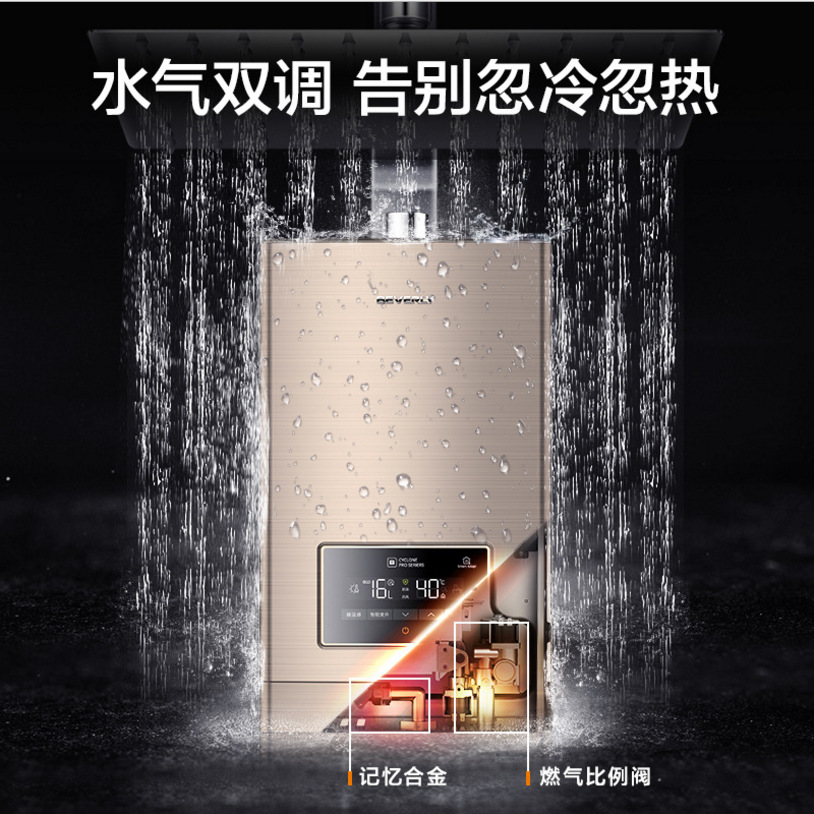 Natural Gas Water Heater Household 16 Liter Strong Emission Constant Temperature Anti-freeze Mute Water Heating Machine